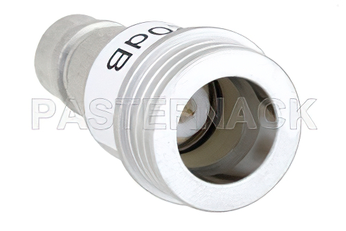 20 dB Fixed Attenuator, QN Male to QN Female Brass Tri-Metal Body Rated to 1 Watt Up to 3 GHz