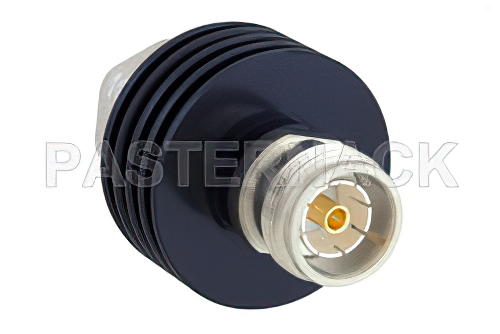 10 dB Fixed Attenuator, 4.3-10 Male to 4.3-10 Female Aluminum Body Rated to 15 Watts Up to 6 GHz