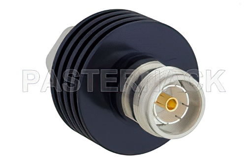 20 dB Fixed Attenuator, 4.3-10 Male to 4.3-10 Female Aluminum Body Rated to 15 Watts Up to 6 GHz