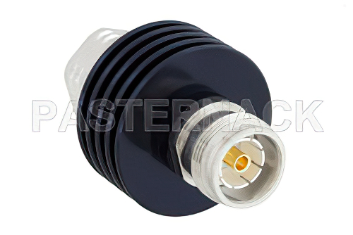 6 dB Fixed Attenuator, 4.3-10 Male to 4.3-10 Female Aluminum Body Rated to 15 Watts Up to 6 GHz