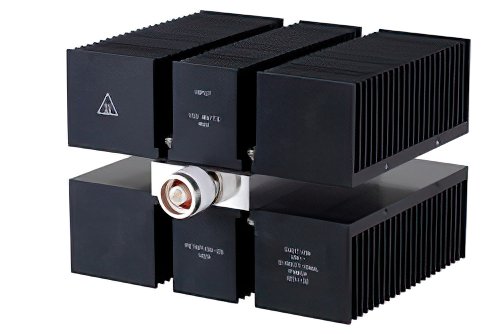 20 dB Fixed Attenuator, N Male to N Female Directional Black Anodized Aluminum Heatsink Body Rated to 150 Watts Up to 8 GHz