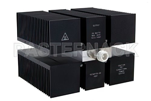 30 dB Fixed Attenuator, N Male to N Female Directional Black Anodized Aluminum Heatsink Body Rated to 150 Watts Up to 8 GHz