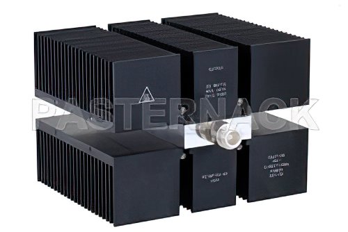 40 dB Fixed Attenuator, N Male to N Female Directional Black Anodized Aluminum Heatsink Body Rated to 150 Watts Up to 8 GHz