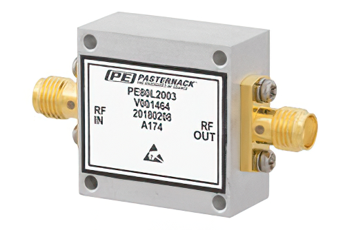 High Power Limiter, Field Replaceable SMA, 100W Peak Power, 15 us Recovery, 13 dBm Flat Leakage, 20 MHz to 4 GHz