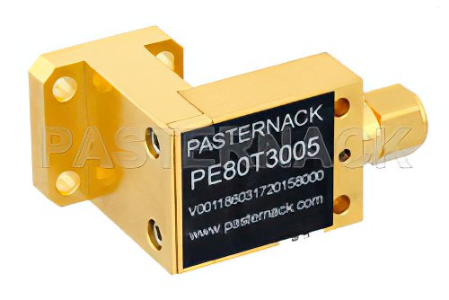 Zero Biased Ka Band Waveguide Detector, WR-28, Negative Video Out, 26.5 GHz  to 40 GHz, UG-599/U Square Cover Flange