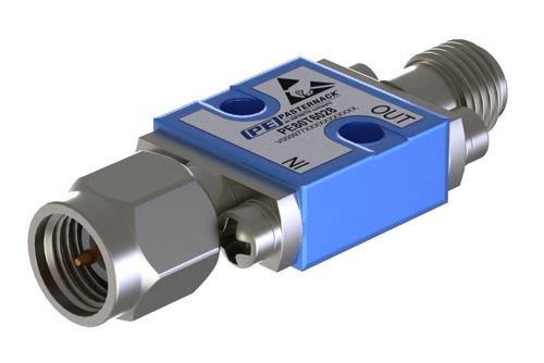 Tunnel Diode Zero Bias Detector, 500 MHz to 18 GHz, SMA, Positive Video Out, +17 dBm Max Pin, 5 nsec Pulse Risetime, MIL-STD-202, Square
