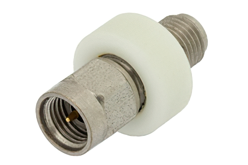 DC Block on Outer Conductor 50 Ohm 2.92mm Male to 2.92mm Female Operating From 10 MHz to 40 GHz