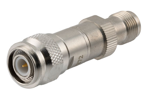 50 ohm TNC plug to TNC jack DC Block inner from 10MHz to 3GHz rated 100 Volt in Brass