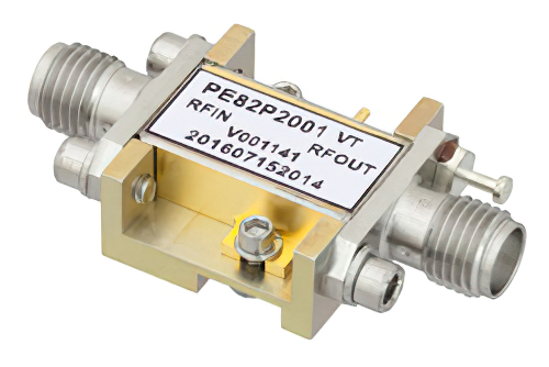 Analog Phase Shifter, 6 GHz to 15 GHz, with an Adjustable Phase of 120 Deg. Per Volt and SMA