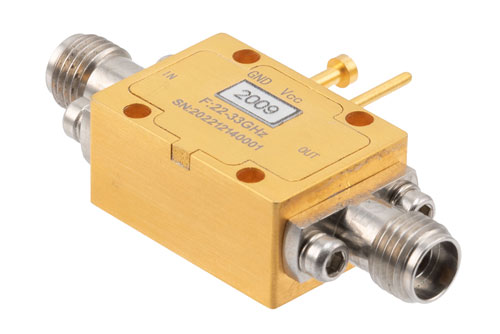 Analog Phase Shifter, 22 GHz to 33 GHz, 360 degree Phase Range, 0V to +14V Control Voltage, Max Pin +15 dBm, 2.92mm