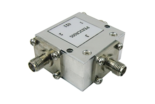 Circulator with 16 dB Isolation from 2 GHz to 4 GHz, 10 Watts and SMA Female