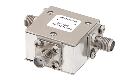 High Power Circulator With 20 dB Isolation From 7 GHz to 12.4 GHz, 50 Watts And SMA Female