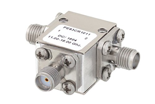 High Power Circulator With 20 dB Isolation From 11 GHz to 18 GHz, 50 Watts And SMA Female