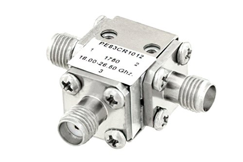 High Power Circulator With 17 dB Isolation From 18 GHz to 26.5 GHz, 50 Watts And SMA Female