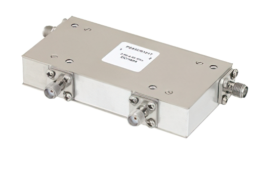 Dual Junction Circulator with 40 dB Isolation from 2 GHz to 4 GHz, 50 Watts and SMA Female