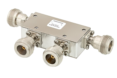 Dual Junction Circulator With 36 dB Isolation From 4 GHz to 8 GHz, 10 Watts And N Female