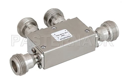 Dual Junction Circulator With 40 dB Isolation From 7 GHz to 12.4 GHz, 5 Watts And N Female