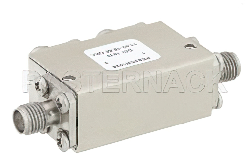 Dual Junction Circulator With 40 dB Isolation From 11 GHz to 18 GHz, 5 Watts And SMA Female