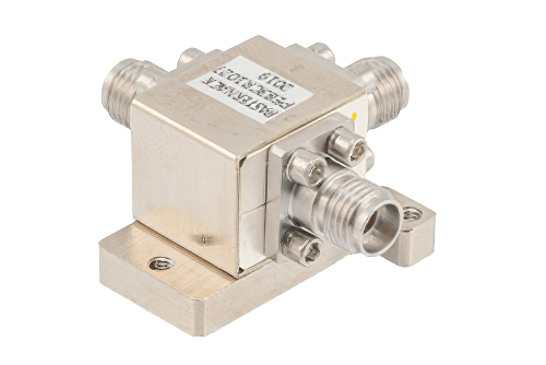 Circulator with 12 dB Isolation from 18 GHz to 26.5 GHz, 10 Watts and 2.92mm Female