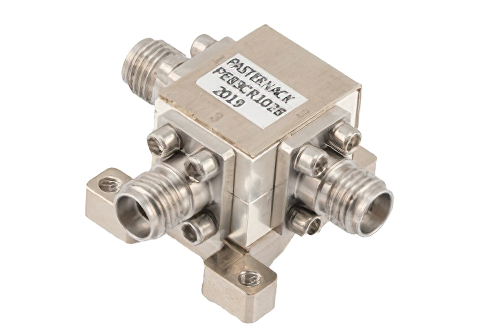 Circulator with 13 dB Isolation from 22 GHz to 33 GHz, 10 Watts and 2.92mm Female