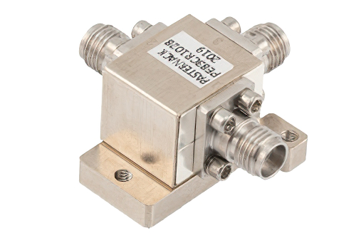 Circulator with 13 dB Isolation from 22 GHz to 33 GHz, 10 Watts and 2.92mm Female
