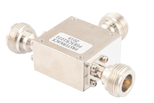 High Power Circulator with 18 dB Isolation from 2 GHz to 4 GHz, 100 Watts and N Female