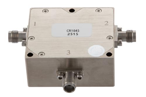 Circulator with 12 dB Isolation from 40 to 45 GHz, 20 Watts and 2.4mm Female