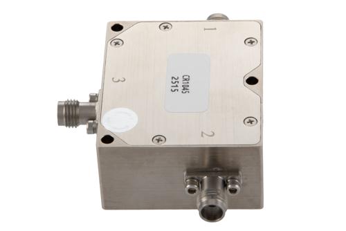 Circulator with 12 dB Isolation from 40 to 45 GHz, 20 Watts and 2.4mm Female