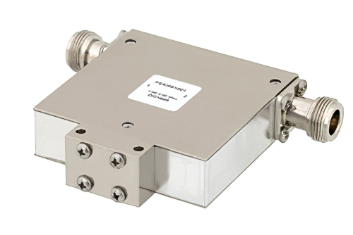 High Power Isolator with 18 dB Isolation from 1 GHz to 2 GHz, 100 Watts and N Female