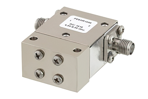 High Power Isolator With 18 dB Isolation From 4 GHz to 8 GHz, 50 Watts And SMA Female