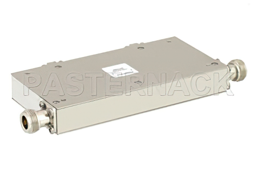 Dual Junction Isolator with 36 dB Isolation from 1 GHz to 2 GHz, 50 Watts and N Female