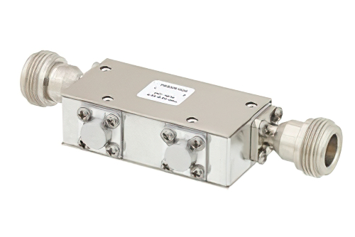 Dual Junction Isolator With 40 dB Isolation From 7 GHz to 12.4 GHz, 5 Watts And SMA Female