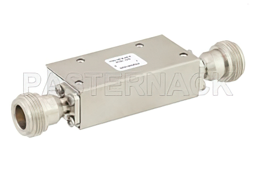 Dual Junction Isolator With 36 dB Isolation From 4 GHz to 8 GHz, 10 Watts And N Female