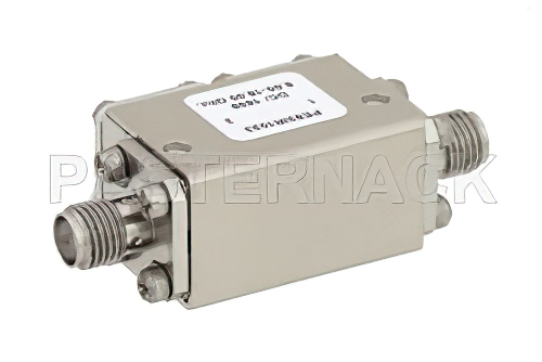 Dual Junction Isolator With 32 dB Isolation From 8 GHz to 18 GHz, 5 Watts And SMA Female