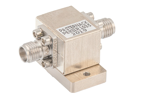 Isolator with 13 dB Isolation from 22 GHz to 33 GHz, 10 Watts and 2.92mm Female