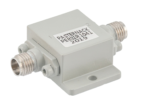 Isolator with 14 dB Isolation from 18 GHz to 26.5 GHz, Hermetically Sealed, 10 Watts and 2.92mm Female