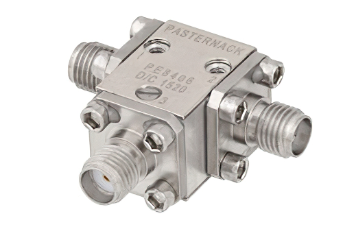 Circulator With 17 dB Isolation From 18 GHz to 26.5 GHz, 10 Watts And SMA Female