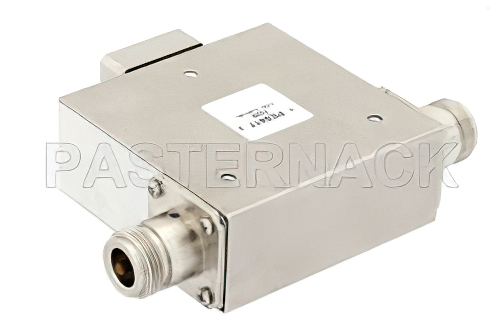 Isolator With 18 dB Isolation From 1.7 GHz to 2.2 GHz, 10 Watts And N Female
