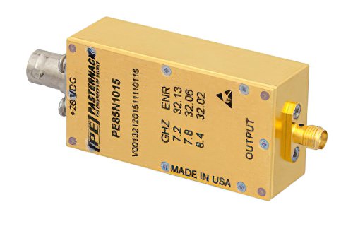 SMA Calibrated, Integral Isolator Noise Source Module, Output ENR of 30 dB, +28 VDC, 7.2 GHz to 8.4 GHz