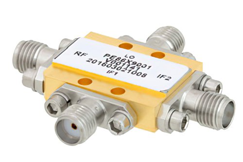 IQ Mixer Operating from 6 GHz to 10 GHz with an IF Range from DC to 3.5 GHz and LO Power of +19 dBm, Field Replaceable SMA