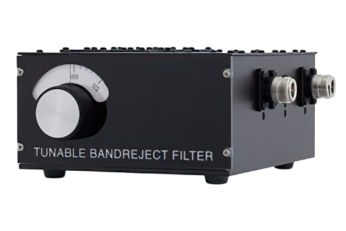 3 Section Tunable Band Reject Filter With N Female Connectors Operating From 100 MHz to 200 MHz With a 1% Bandwidth