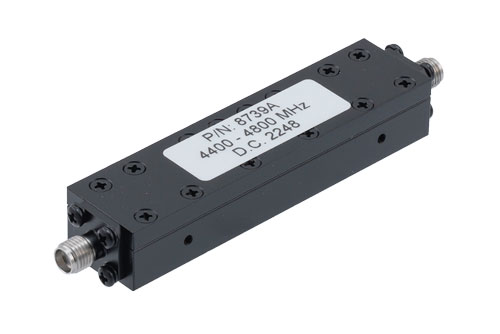 9 Section Bandpass Filter With SMA Female Connectors Operating from 4.4 GHz to 4.8 GHz With a 400MHz Passband