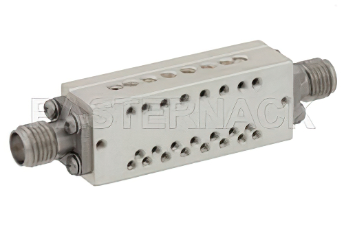 8 Section Bandpass Filter With SMA Female Connectors Operating From 17.2 GHz to 21.2 GHz With a 4 GHz Passband