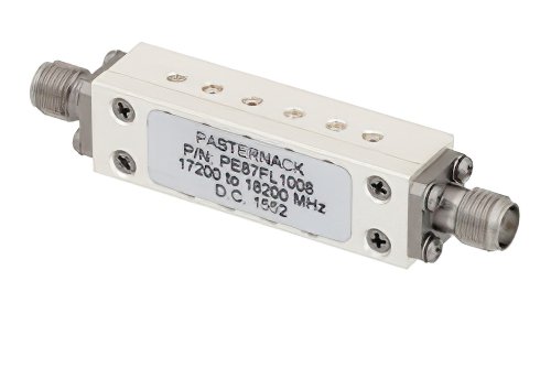 6 Section Bandpass Filter With SMA Female Connectors Operating From 17.2 GHz to 18.2 GHz With a 1,000 MHz Passband