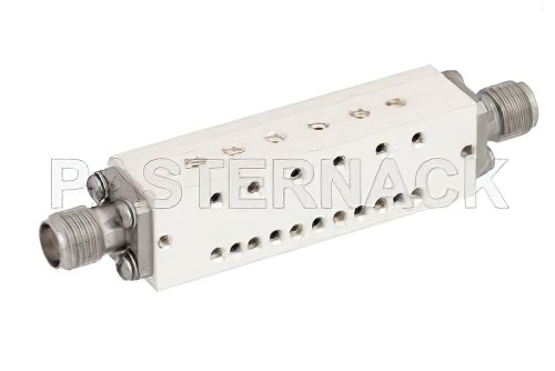 6 Section Bandpass Filter With SMA Female Connectors Operating From 17.2 GHz to 18.2 GHz With a 1,000 MHz Passband