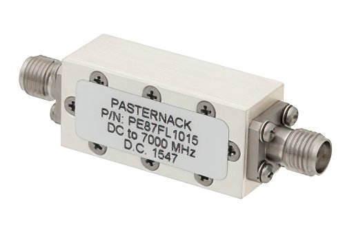 11 Section Lowpass Filter With SMA Female Connectors Operating From DC to 7 GHz