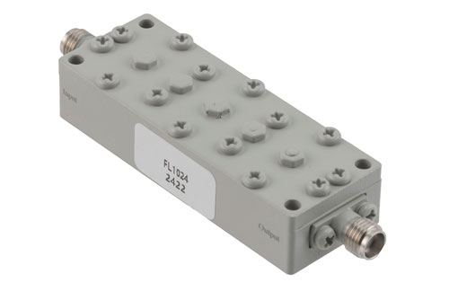 Bandpass Filter with SMA Female Connectors Operating at 8 GHz with a 40 MHz Passband Bandwidth