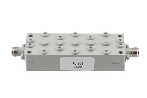 Bandpass Filter with SMA Female Connectors Operating at 8 GHz with a 40 MHz Passband Bandwidth