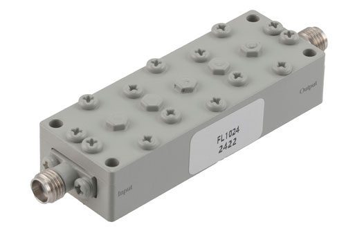 Bandpass Filter with SMA Female Connectors Operating at 8 GHz with a 40 MHz Passband Bandwidth
