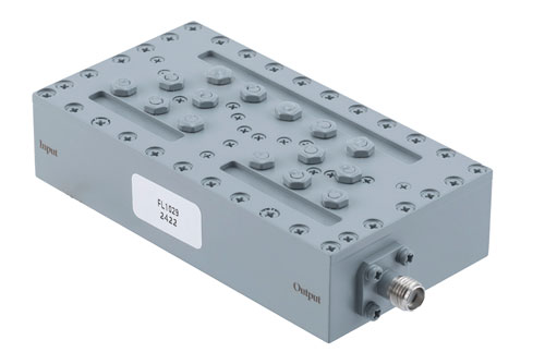 Bandpass Filter with SMA Female Connectors Operating from 2.5 GHz to 2.7 GHz with a 235 MHz Passband Bandwidth